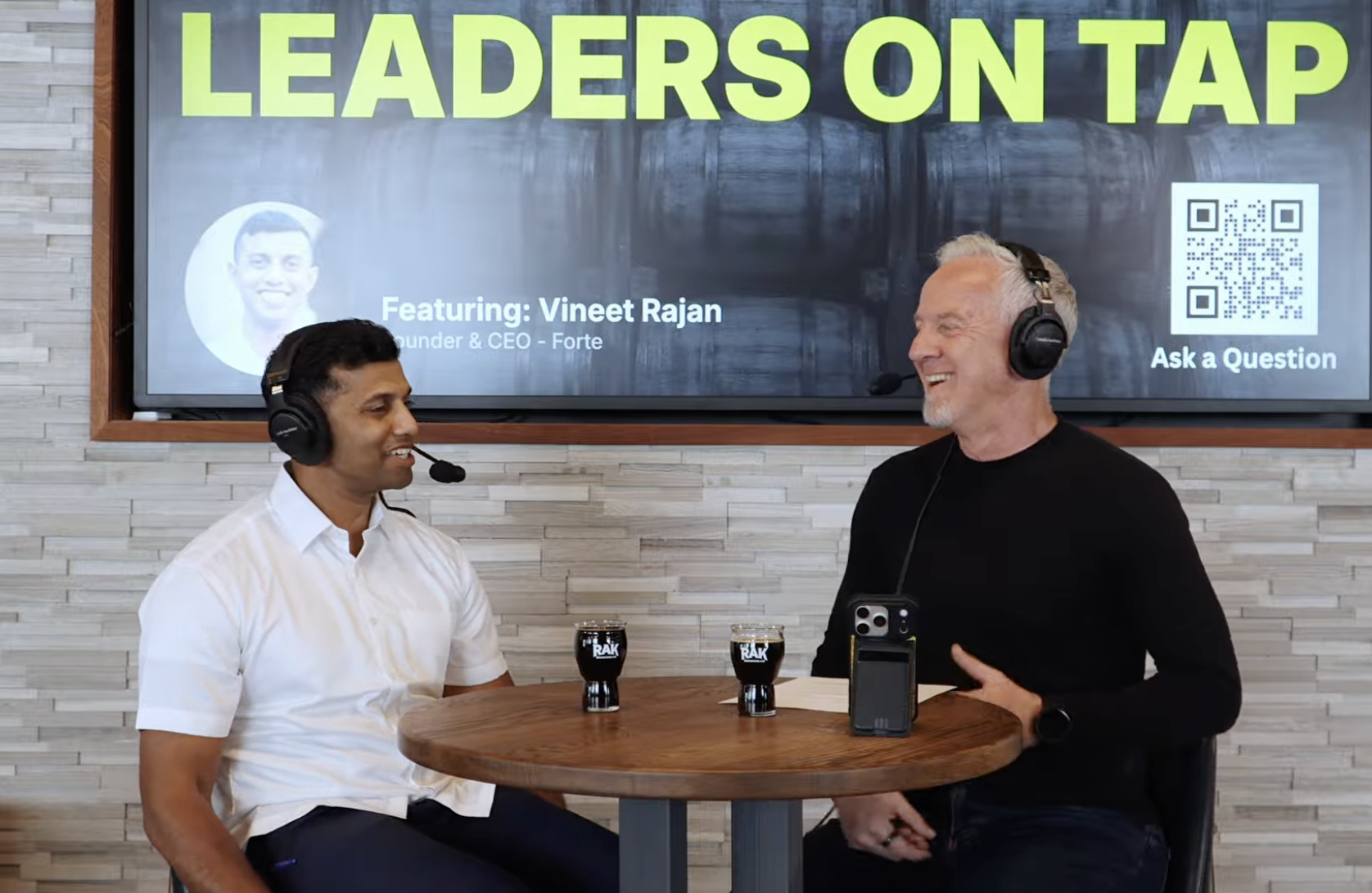 A leader in conversation at a Maryland brewery